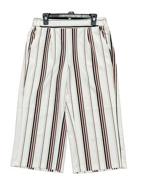 Apt 9 Cream w/Stripes, Mid Rise, Pull On, Wide Leg Crop Pants, Size XL, EUC